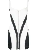 Mugler Corset denim minidress - White