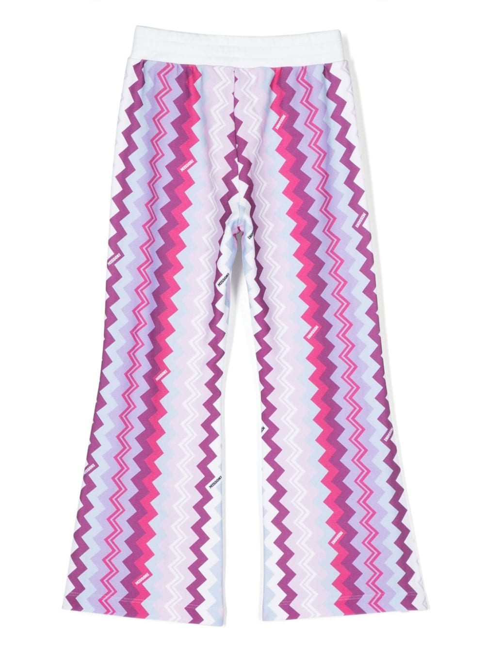 Missoni Kids Broek met logoprint - Wit