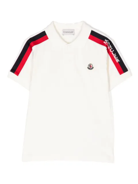 Moncler Enfant 로고 패치 피케 폴로 셔츠 