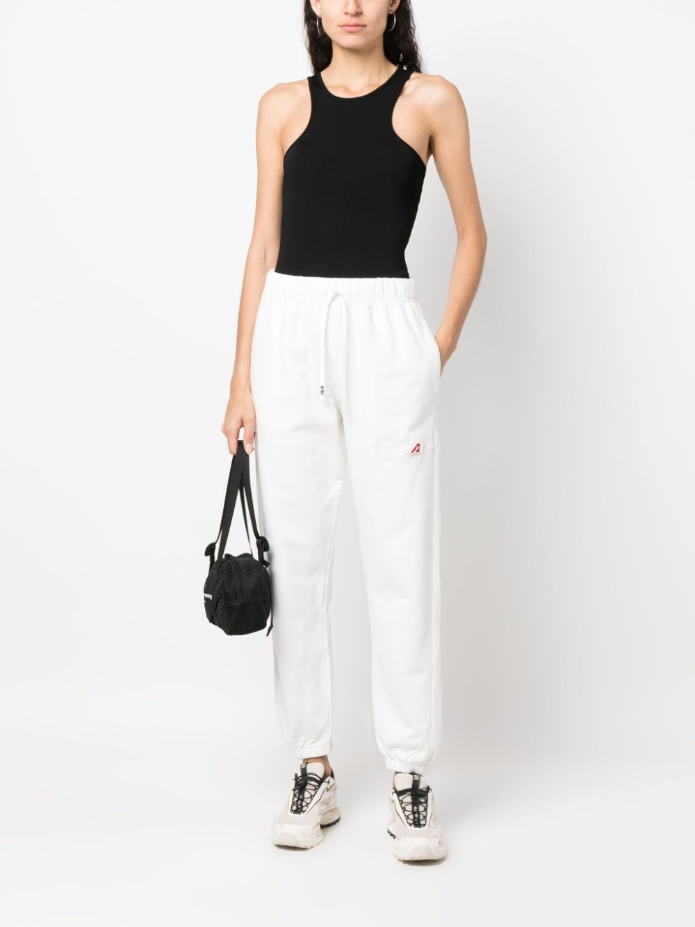 Autry logo-embroidered cotton track pants - Wit