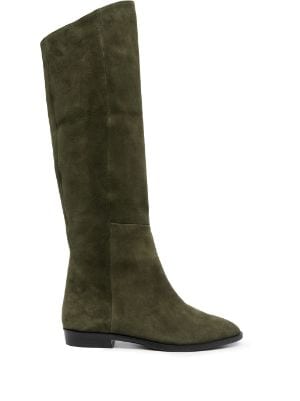 Wide fit suede outlet knee high boots