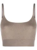 Wild Cashmere Carmen ribbed-knit crop top - Brown