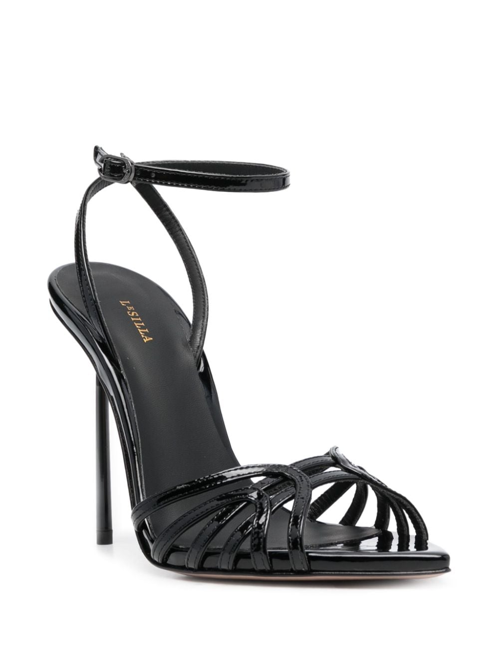 Le Silla Bella 115mm leather sandals - Zwart