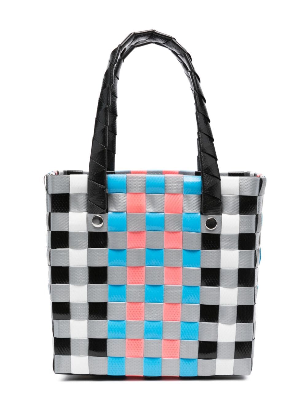 Shop Marni Micro Basket Woven Bag In Pink