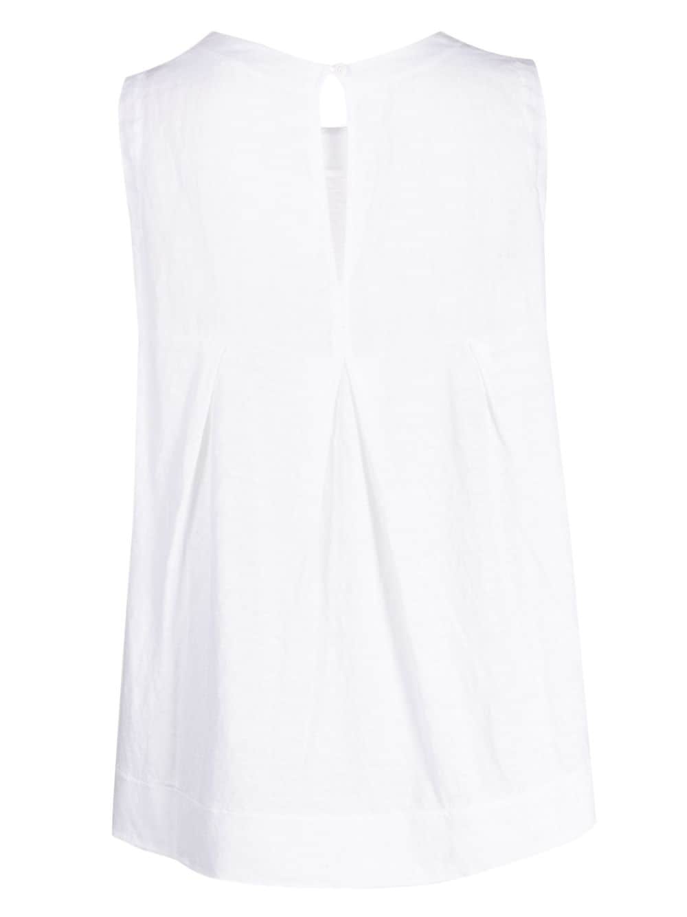 Shop Transit Flared Linen Tank Top In White