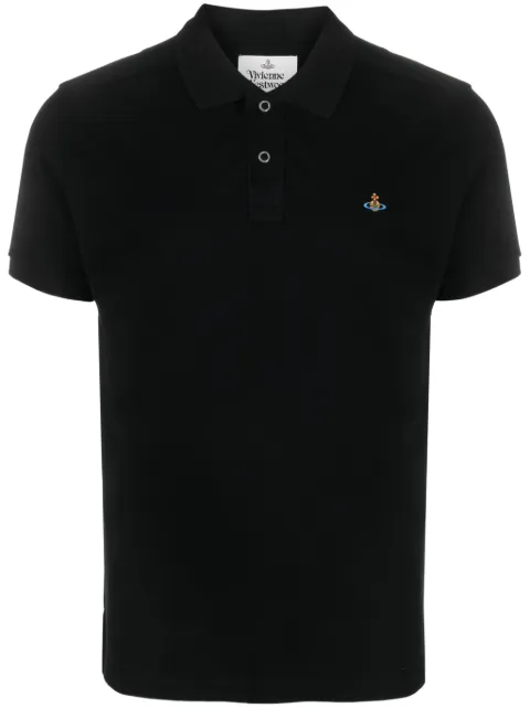 Vivienne Westwood Orb-embroidered organic cotton polo shirt