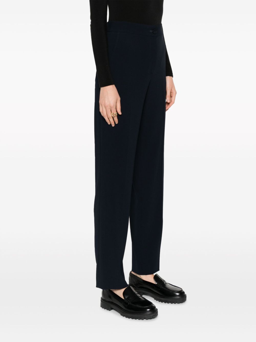 Shop Claudie Pierlot Straight-leg Tailored Trousers In Blue