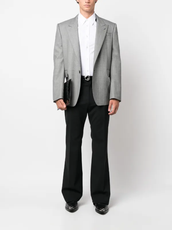 VIP【関税送料無料】希少 ALEXANDER MCQUEEN GREY WOOL BLAZER Alexander McQueen Grey Wool Blazer and Pants Suit S