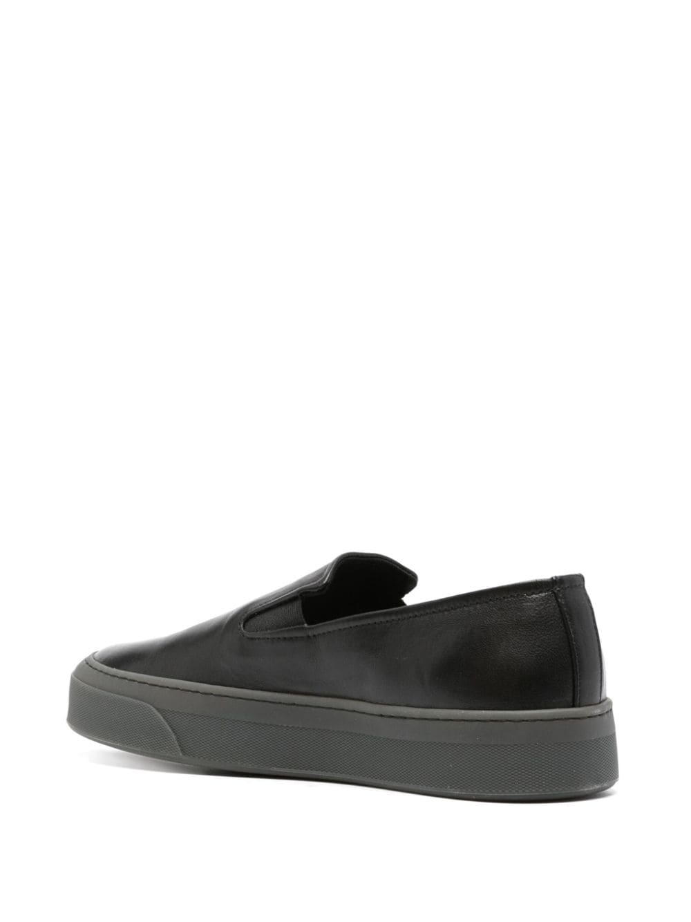 Shop Common Projects Leather Slip-on Sneakers In Black