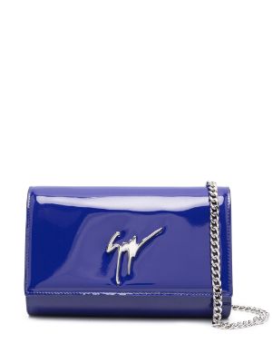 Giuseppe Zanotti Tobiko Velvet Clutch Bag - Purple