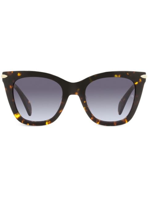 RAG & BONE EYEWEAR oversize solbriller med skildpaddeeffekt