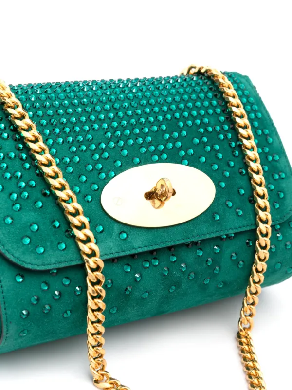 Mulberry Lily crystal embellished Shoulder Bag Green FARFETCH AE