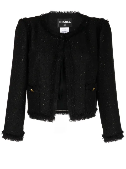 CHANEL Pre-Owned 2010 collarless tweed jacket
