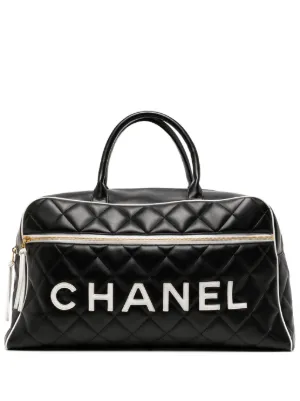 CHANEL Pre-Owned CC Logos Boston Hand Bag | Black | FARFETCH