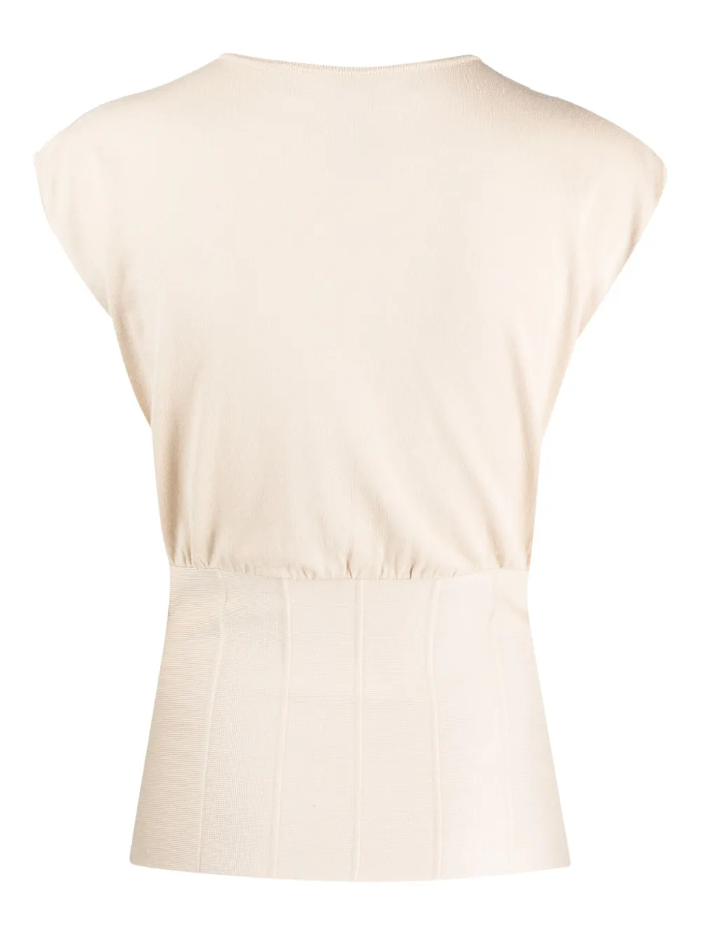 Federica Tosi corset-style T-shirt - Beige