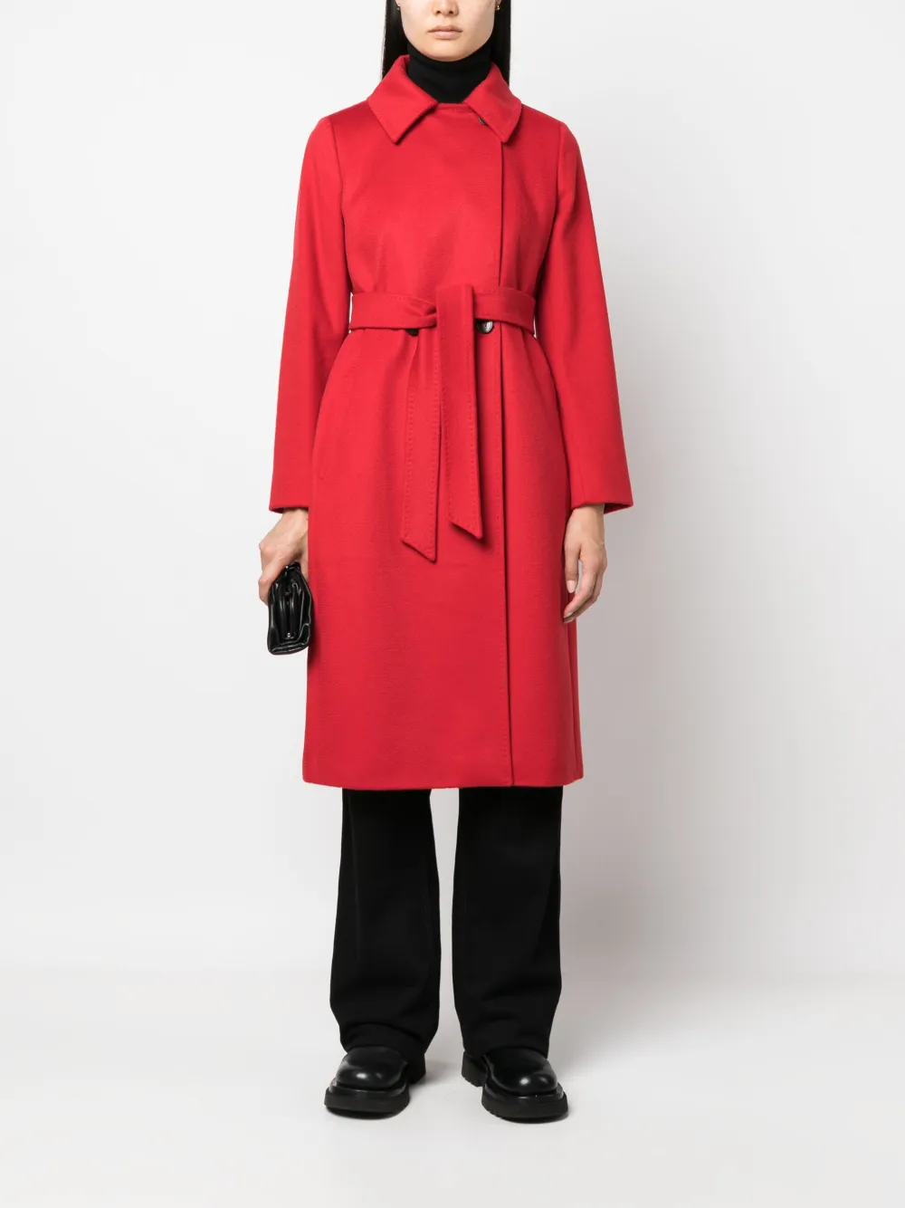 Max Mara Jas met ceintuur - Rood