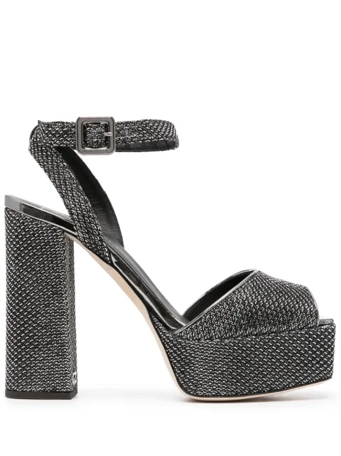Giuseppe Zanotti 120mm metallic-finish leather sandals