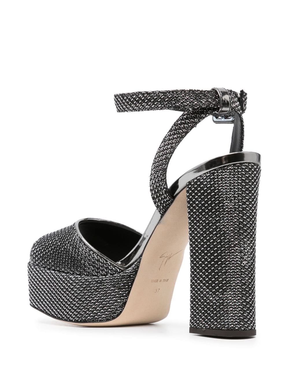 Shop Giuseppe Zanotti 120mm Metallic-finish Leather Sandals In Silver