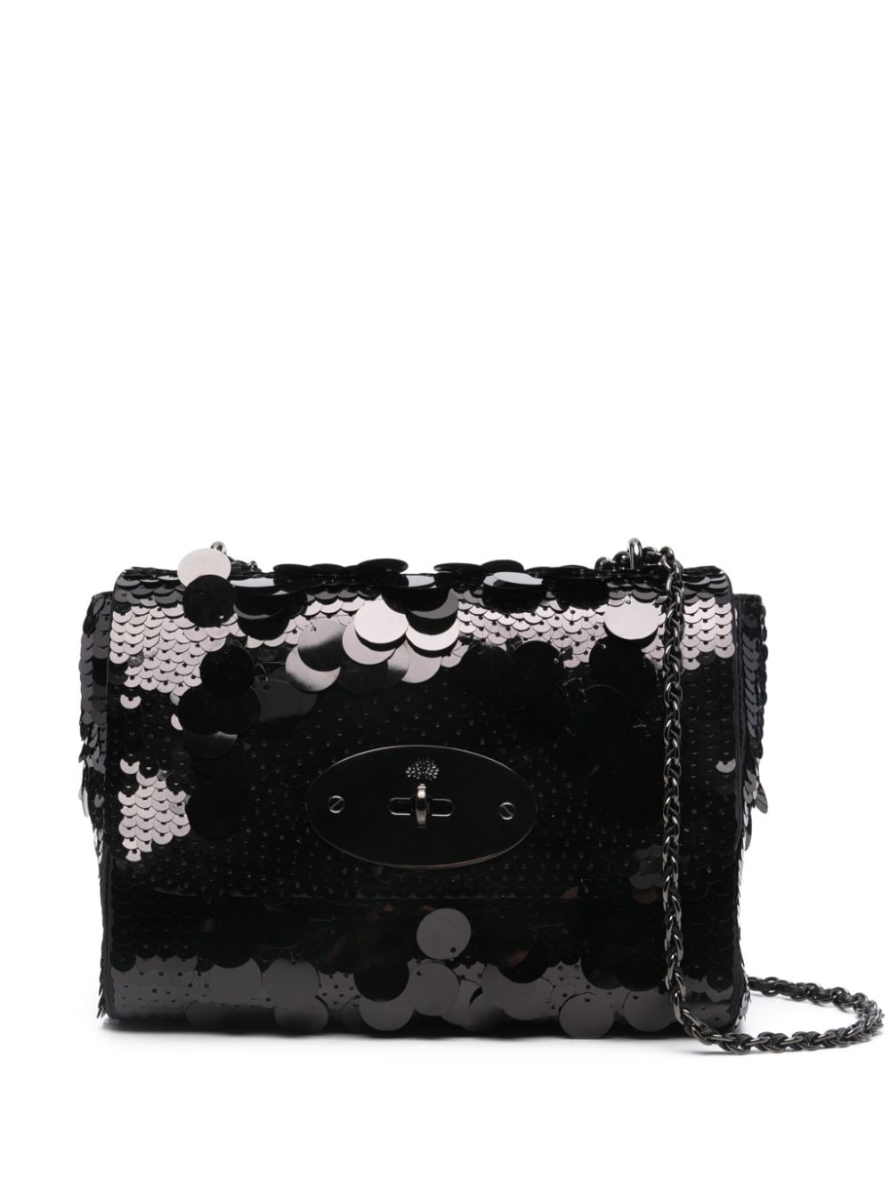 Mulberry Lily Sequin-embellished Crossbody Bag In Black