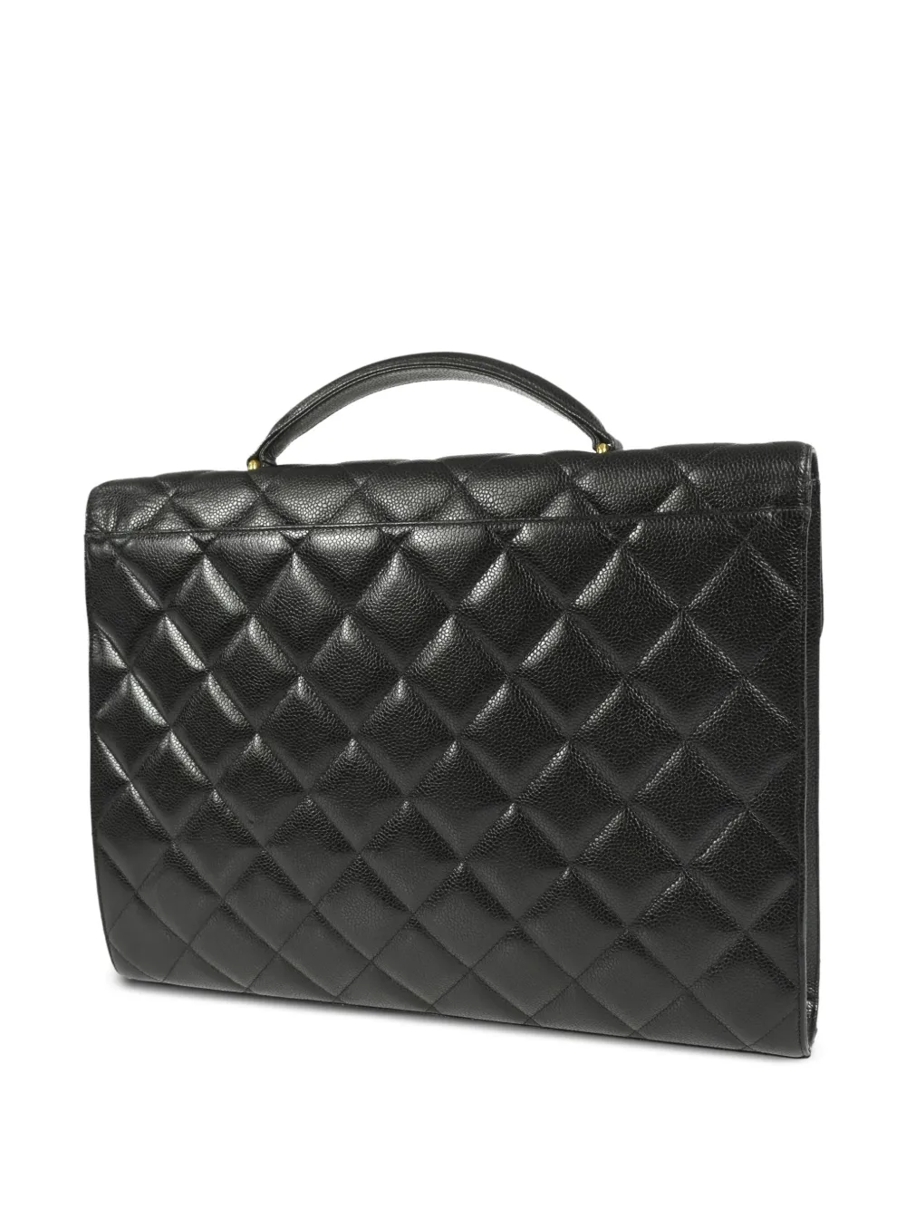 CHANEL Pre-Owned 1992 gewatteerde aktetas - Black