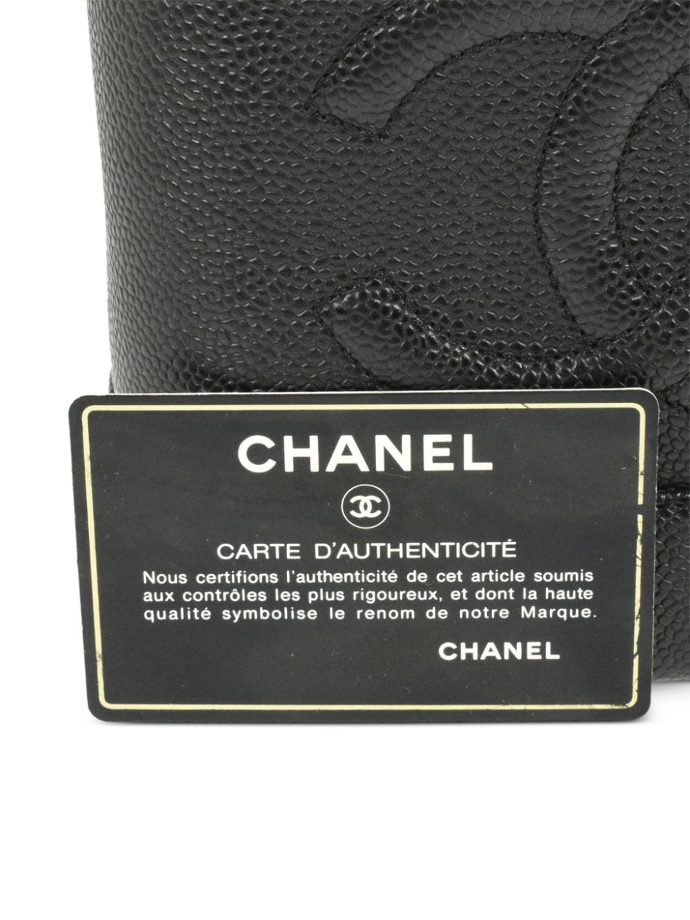 Pre-owned Chanel Cc 缝线化妆手提包（2000年典藏款） In Black