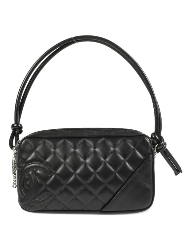 CC Leather Quilted Cambon Shoulder Bag (Authentic Pre-Owned)