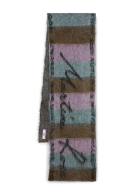 Martine Rose logo stripe-print scarf