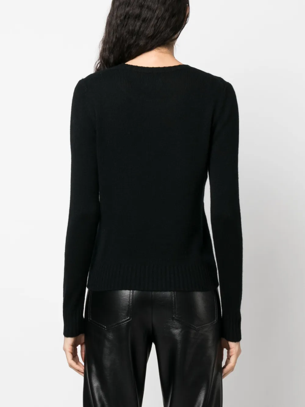 Allude Ribbed-knit Cashmere Jumper In Schwarz