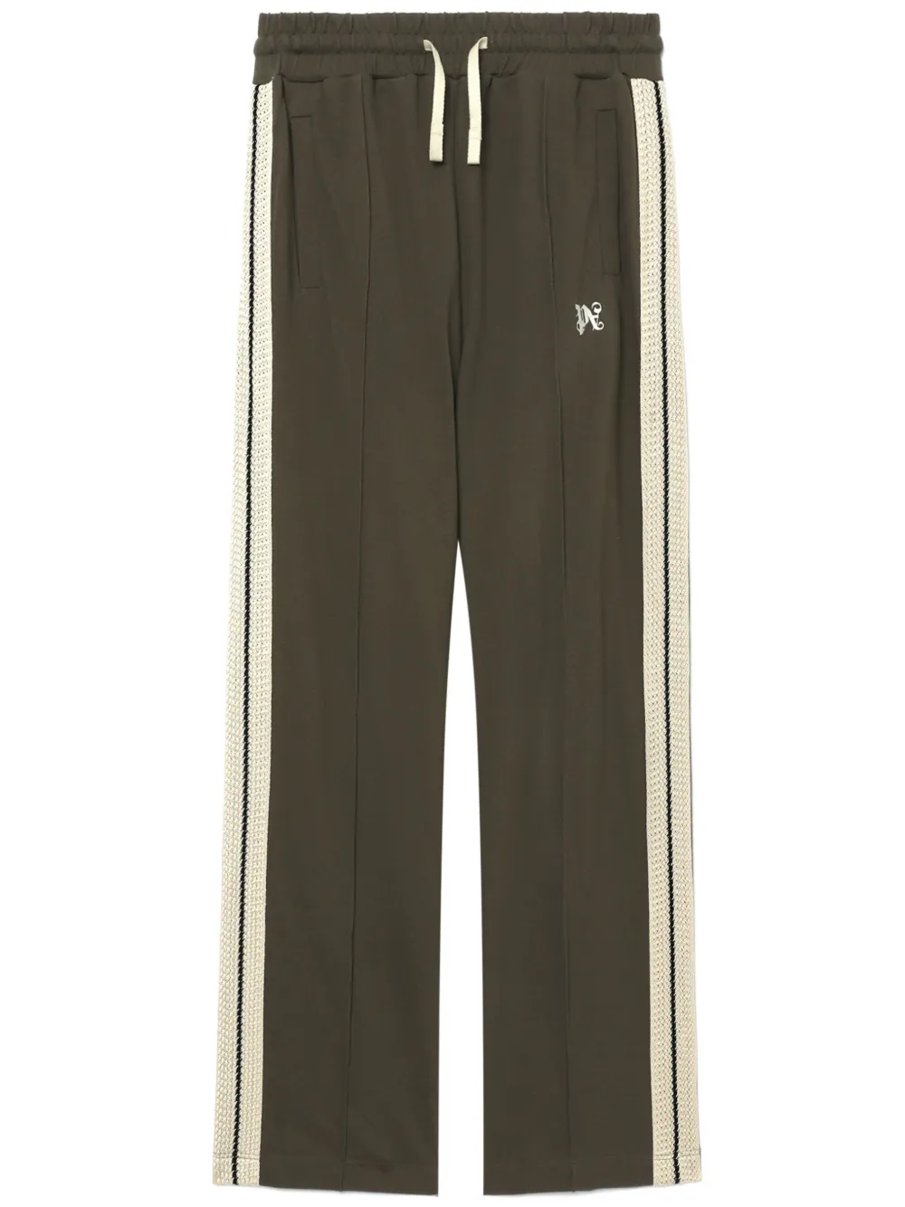 Palm Angels monogram-embroidered track pants | Brown | Image 1
