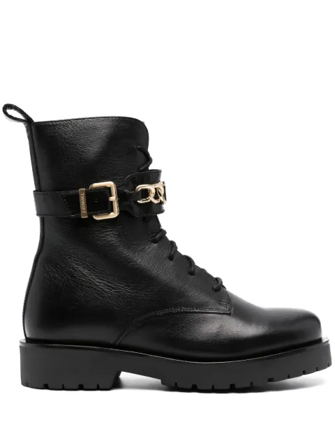 TWINSET chain-link leather ankle boots