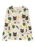 Mini Rodini Chef Cat long-sleeve T-shirt - Neutrals