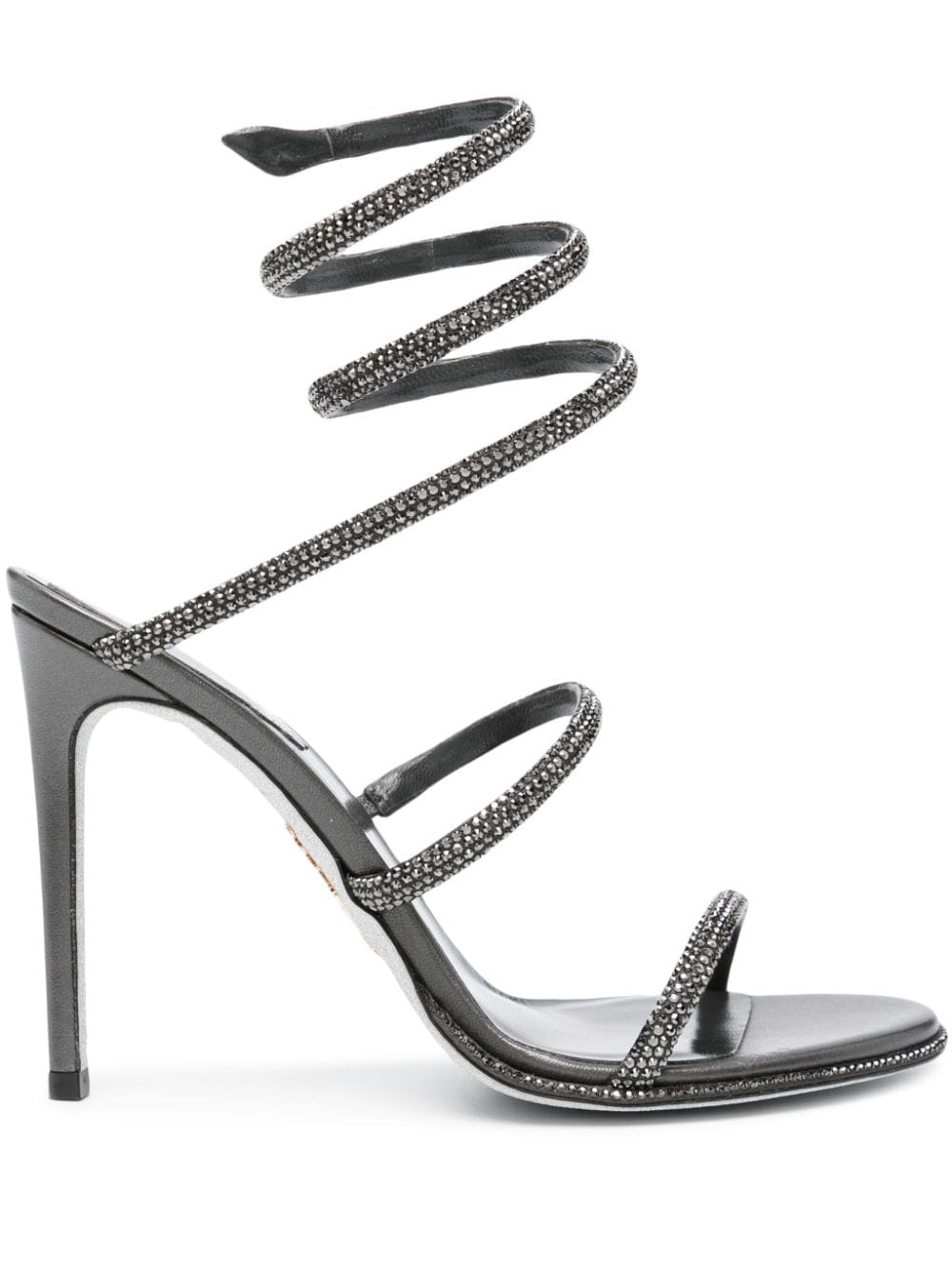 René Caovilla Cleo 110mm rhinestone-embellished sandals Grey