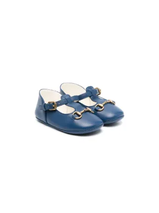 Gucci Kids Leren Babyschoenen | Blauw | FARFETCH NL