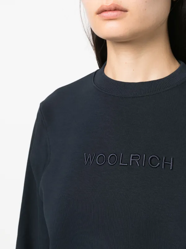 Woolrich logo-embroidered crew-neck Sweatshirt | Blue