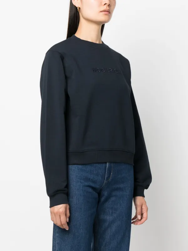 Woolrich logo-embroidered crew-neck Sweatshirt | Blue