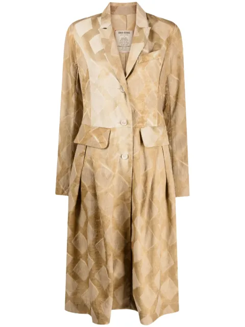 Uma Wang manteau à motif de losanges