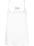 TWINSET satin-finish V-neck tank top - White