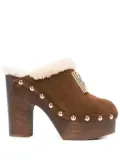 Dolce & Gabbana 130mm suede platform clogs - Brown
