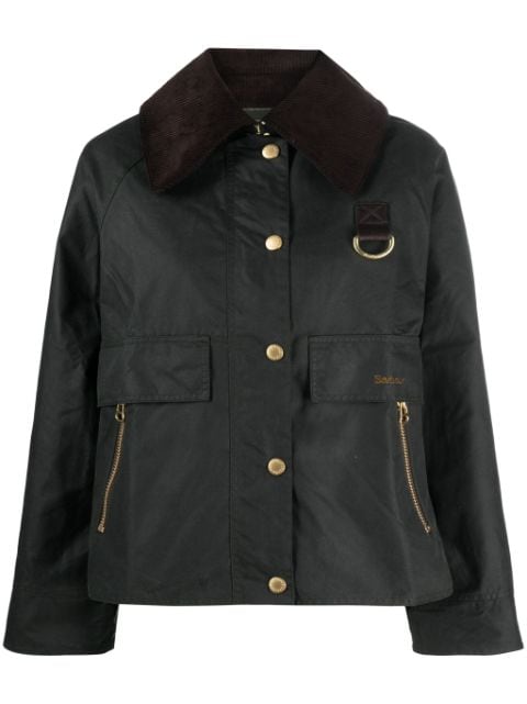 Barbour chamarra oversize con logo bordado