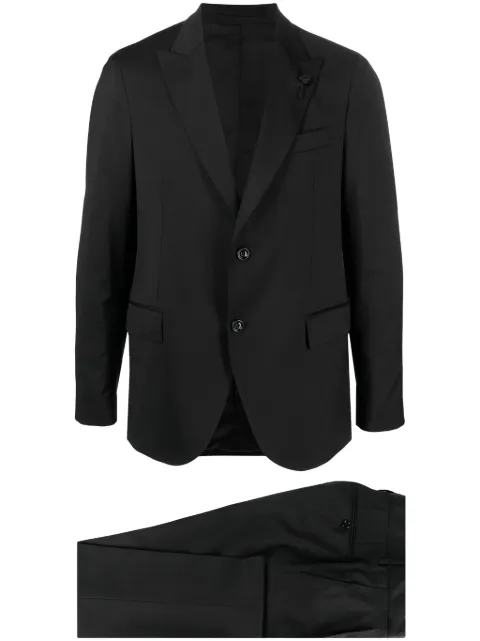 Lardini single-breasted two-piece wool suit