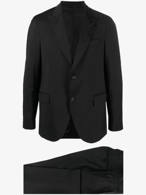 Lardini single-breasted two-piece wool suit