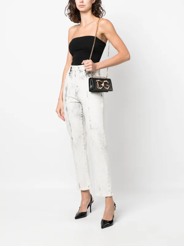 Dolce & Gabbana DG Girls Leather Crossbody Bag | Black