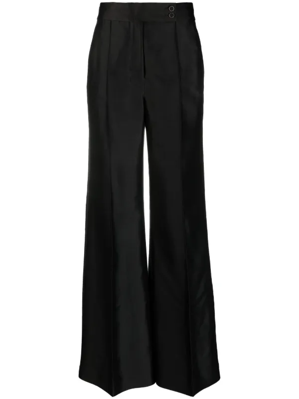 Black Wool Wide Tapered Easy Slacks - N.HOOLYWOOD – Assembly