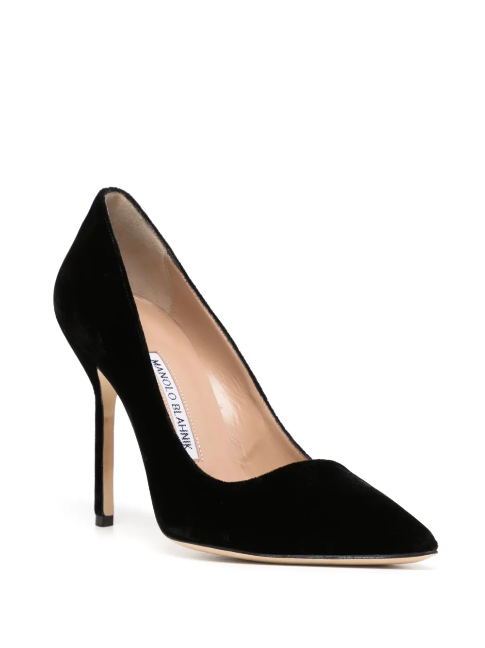 Manolo Blahnik BB fluwelen pumps - Zwart
