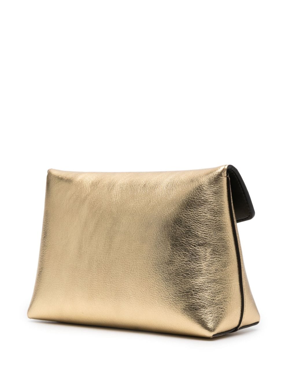 Shop Mulberry Darley Metallic-effect Pouch In Gold