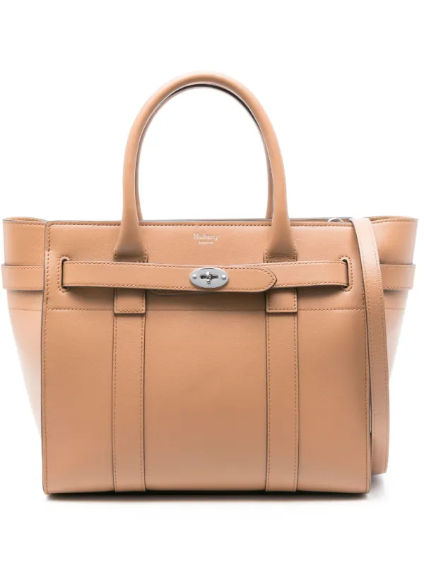 Mulberry Small Bayswater Zipped Tote Bag Brown FARFETCH AZ