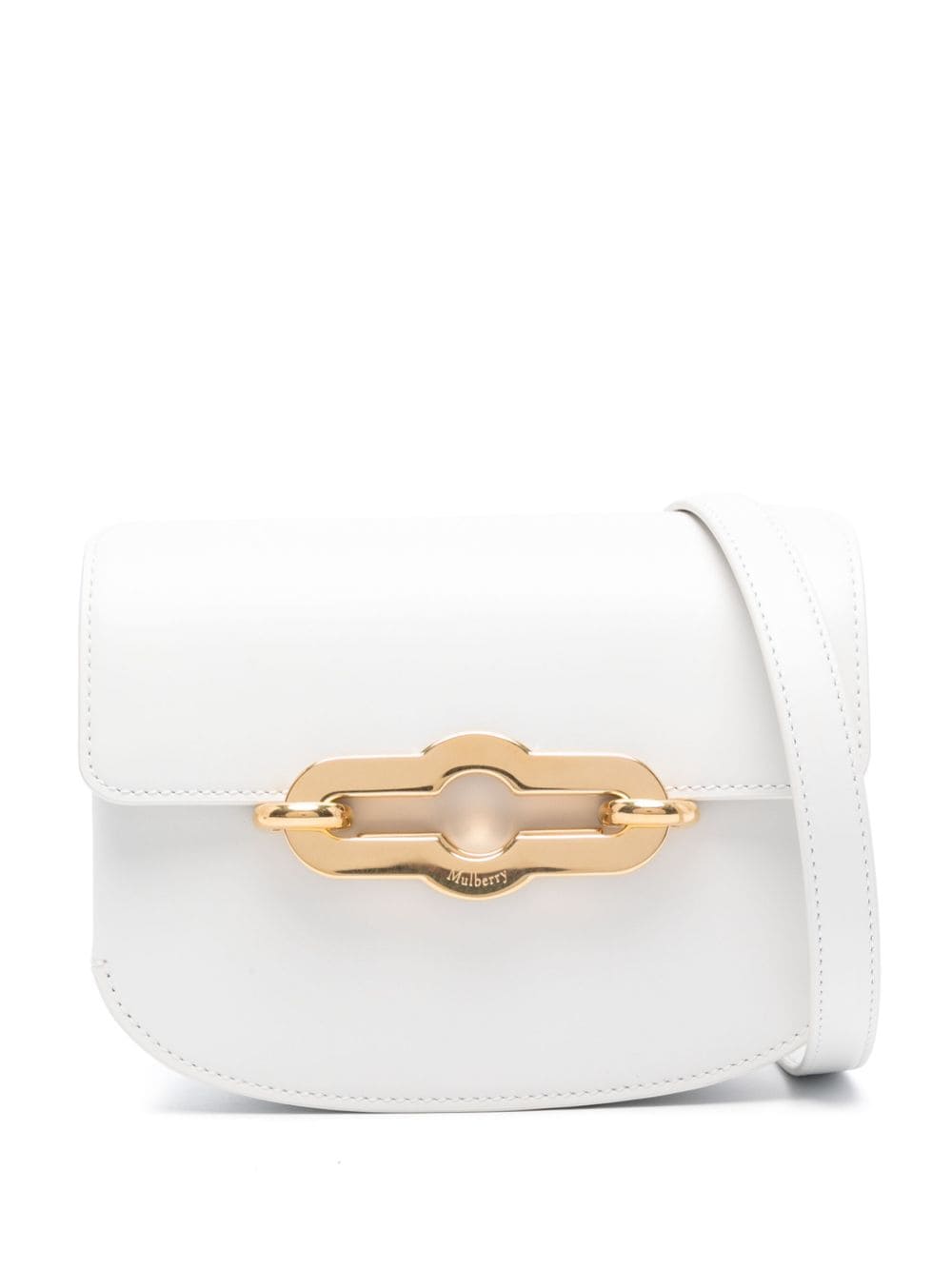 Shop Mulberry Small Pimlico Leather Crossbody Bag In White