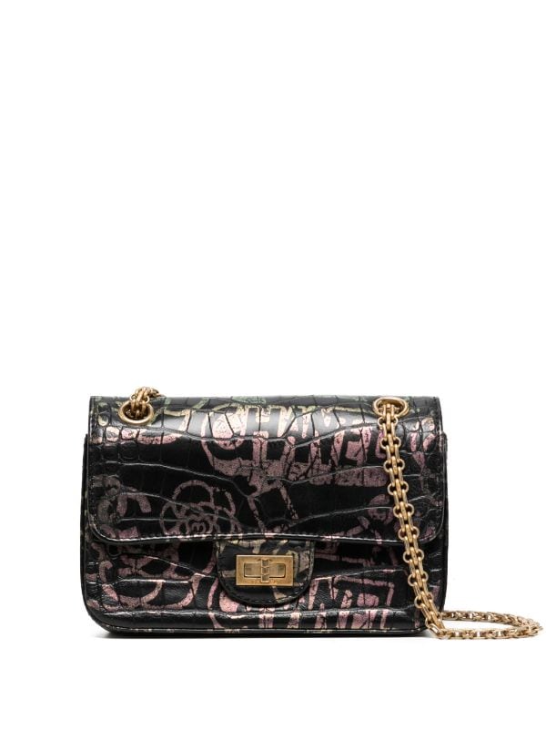 Chanel Pre-owned 2019 Mini 2.55 Reissue Shoulder Bag - Black