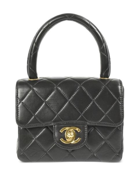 HOT SALE CHANEL 1990s diamond-quilted mini tote bag Women