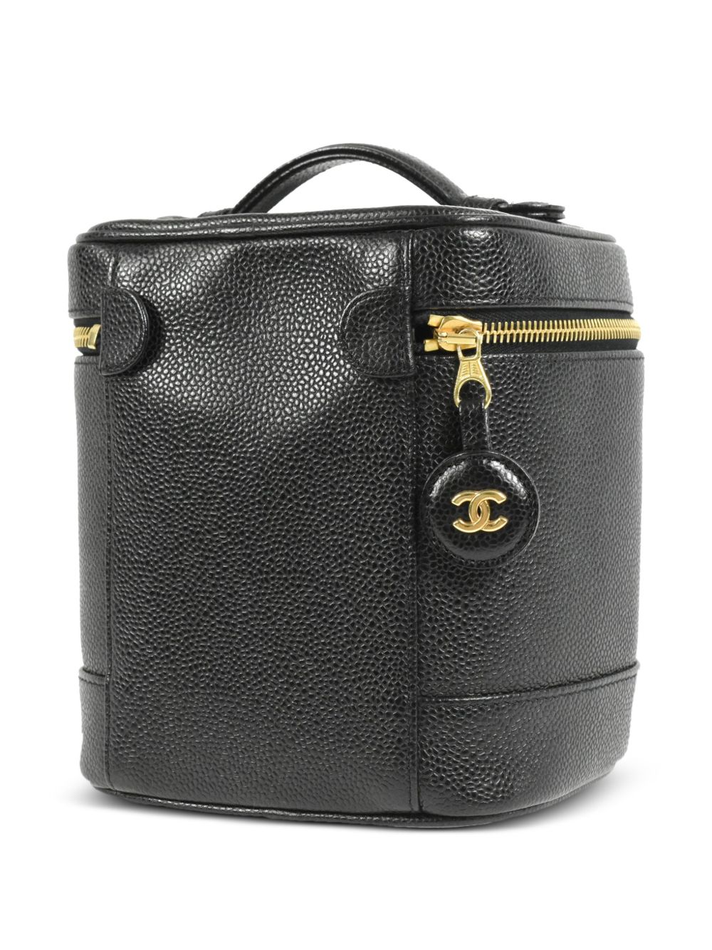 CHANEL Pre-Owned 2000 CC toilettas met stiksels - Zwart